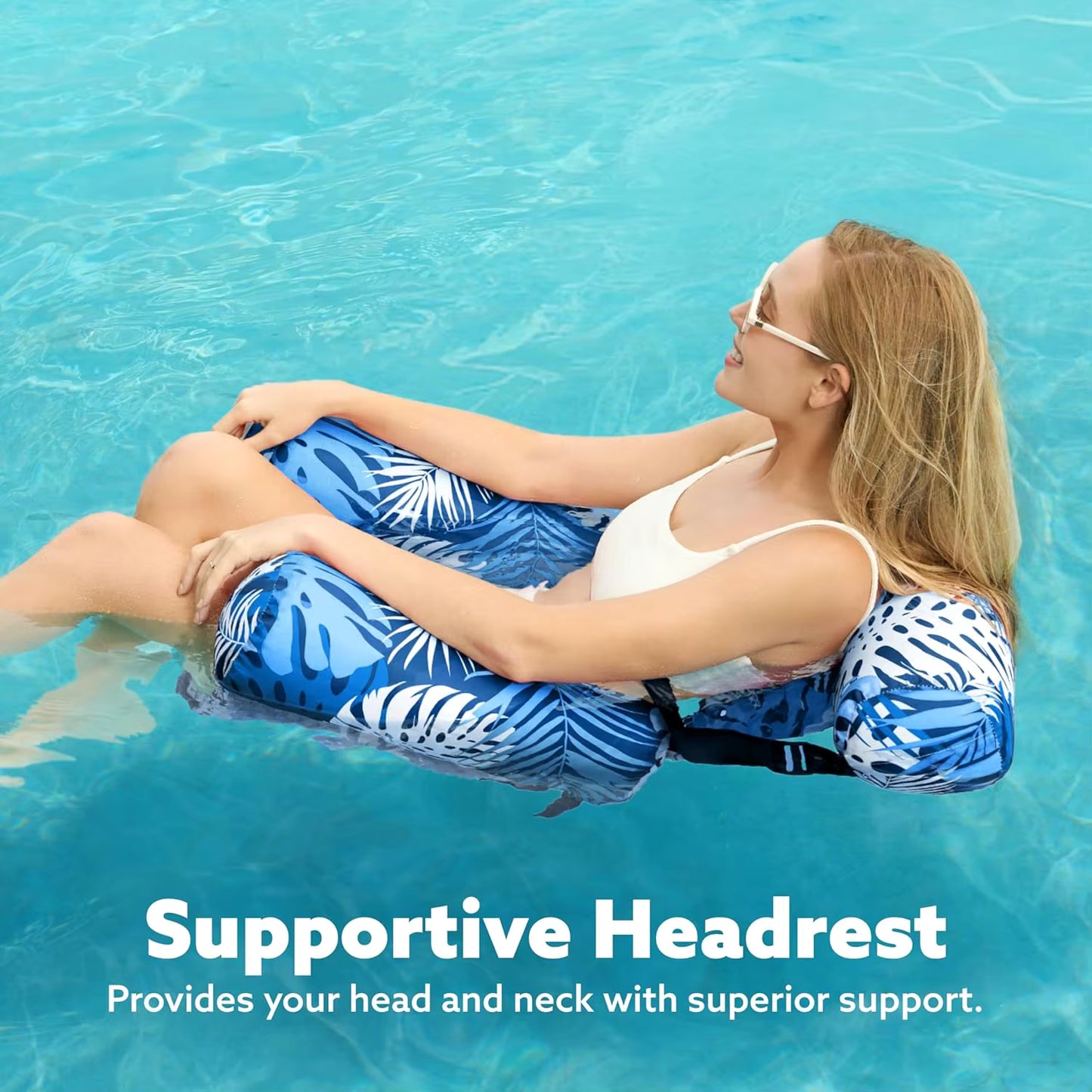 Fauteuil flottant gonflable, chaise flottante portable pour piscine